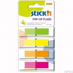 Zakładki indeksujące w podajniku 45x12mm 160/4 kolory STICKN 26017