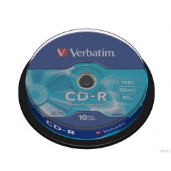 Płyta CD-R VERBATIM CAKE(10) Extra Protection 700MB x52 43437