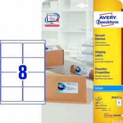 Etykiety wysyłkowe J8165-25 99,1 x 67,7 25 ark. białe Avery Zweckform