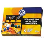 Farby plakatowe Astra 6 kolorów - tuba 30 ml, 83119900