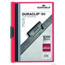 Skoroszyt DURABLE DURACLIP Original 60 czerwony 2209-03