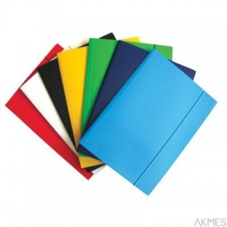 Teczka z gumką DOTTS A4 lakierowana granatowa 390g (21237)