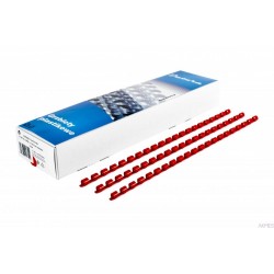 Grzbiety do bindowania DOTTS 25 mm czerwone, opakowanie 50 szt.