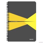 Kołonotatnik Office Card A5, w kratkę, żółty 44580015 Leitz