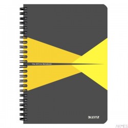 Kołonotatnik Office Card A5, w linie, żółty 44590015 Leitz