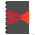 Kołonotatnik Office Card A5, w kratkę, czerwony 44580025 Leitz
