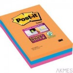 Karteczki samoprzylepne Post-it® Super Sticky w linie, paleta Bangkok, 101x152mm , 3x90 kartek 70005271997