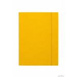 Teczka z gumką prostą DOTTS A4 preszpan żółta 390g