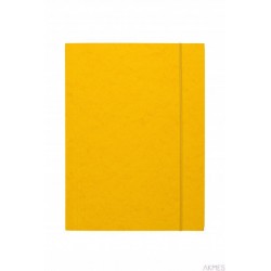 Teczka z gumką prostą DOTTS A4 preszpan żółta 390g