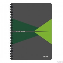 Kołonotatnik Office Card A4, w kratkę, zielony 46470055 Leitz