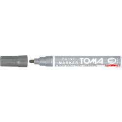 Marker olejowy, fibrowa końcówka 2,5mm, srebrny TO-440 Toma