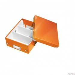 (WYCOFANE)Pudełko z przegródkami LEITZ C&S małe pomarańczowe 60570044 (X)