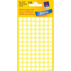 Kółka do zaznaczania białe 3175 Q8 4ark Avery Zweckform