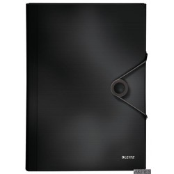 Teczka z przegródkami PP Leitz Solid, czarna 45791095