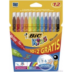 Flamastry BIC Kids Kid Couleur 10+2szt, 9202942