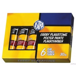 Farba plakatowa Astra tuba 30 ml - czerwona ciemna, 83110911