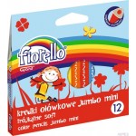 Kredki ołówkowe FIORELLO SUPER SOFT 12 kol.ostrzone trójkątne MINI JUMBO 170-2297