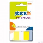 Zakładki indeksujące 45x25mm 50szt żółte podajnik STICK"N 26022