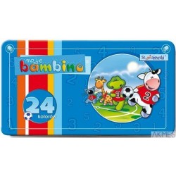 Kredki BAMBINO 24 kol.met.pud.