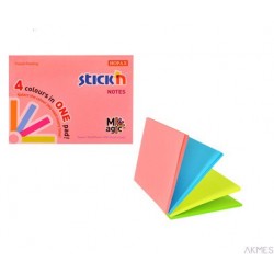 Bloczek STICK"N MAGIC PAD 76x101mm neon mix kolorów 21572