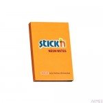 Notes Samoprzylepny 76X51mm Pomarańczowy Neon (12) 21160 Stick'n