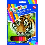 Kredki 18 kol,18cm.pud.lakier MAJEWSKI *2670*