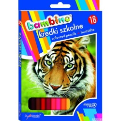 Kredki 18 kol,18cm.pud.lakier MAJEWSKI *2670*