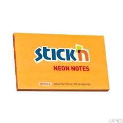 Notes Samoprzylepny 127mm x76mm Pomarańczowy Neonowy (12) 21168 Stick'n
