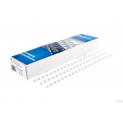 Grzbiety do bindowania DOTTS 8 mm białe, opakowanie 100 szt.