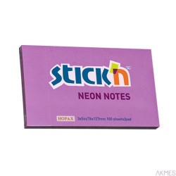 Notes Samoprzylepny 127mm x76mm Fioletowy Neonowy (12) 21214 Stick'n
