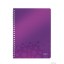 Kołonotatnik LEITZ WOW A4 80k PP kratka fioletowy 46380062