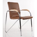 Krzesło SAMBA CHROME V49 brąz - oranż NOWY STYL_