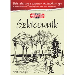 Blok-szkicownik A4 z papieru makulaturo.80g 100kar. KOH I NOOR BLO-MAK480