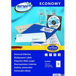 Etykiety uniwersalne ELA039 97 x 42,3 100 ark. Economy Europe100 by Avery Zweckform