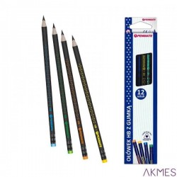 Ołówek trójkątny z gumką JUMBO HB TT7536 PENMATE PREMIUM