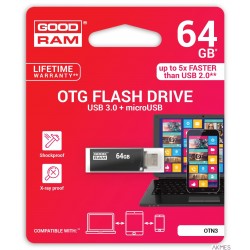 Pamięć USB GOODRAM 64GB USB 3.0 czarny OTN3 OTN3-0640K0R11