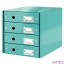 Pojemnik z 4 szufladamiC&S WOW, turkusowy 60490051 LEITZ