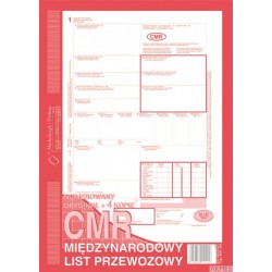 800-2N CMR A4 80kartek 1+4 numerowany międzynarodowy list przewozowy M&P