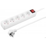 Listwa przep.TITANIUM TL126 5g.1,5m biała UW uziemienie + włącznik