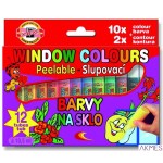 Farby witraż.10kol-2k.10,5ml 9739 KOH-I-NOR