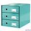Pojemnik z 3 szufladami Leitz C&S WOW, turkus 60480051