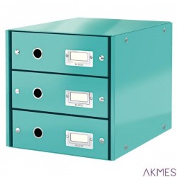 Pojemnik z 3 szufladami Leitz C&S WOW, turkus 60480051