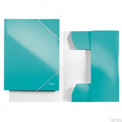 Teczka kartonowa z gumką WOW turkusowa 39820051 LEITZ