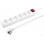 Listwa przep.TITANIUM TL136 6g.5m biała UW uziemienie + włącznik