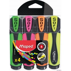 Zakreślacz FLUO PEPS ULTRA mix 4 szt.etui 746047 MAPED