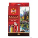 Kredki 24k MONDELUZ 3711+blok POPDRAW KIN-ZEBLMO