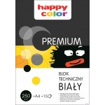 Blok tech.A4 HAPPY COLOR PREMIUM biały 10ark. HA 3725 2030-0
