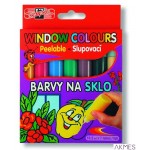 Farby witrażowe 9738 5kol+2kon 10.5ml KIN