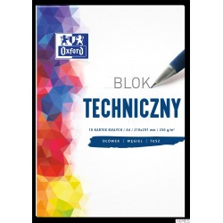 Blok techniczny A4 10k 250g biały OXFORD 400093199