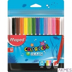 Flamastry 12kol. COLORPEPS OCEAN 845720 MAPED